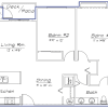 Floor plan: 2 Bedroom 1 Bath