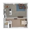 Floor plan: One Bedroom