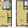 Floor plan: One Bedroom Loft