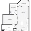 Floor plan: 1 Bed/1 Bath-A4
