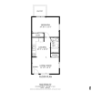 Floor plan: 1 Bed 1 Bath