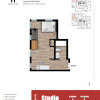 Floor plan: Studio - 361 sqft