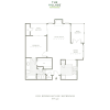 Floor plan: One Bedroom 854