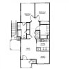 Floor plan: 2x2 - First Floor
