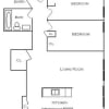 Floor plan: 2 Bedrom 1 Bath