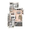 Floor plan: Two Bedroom B2E