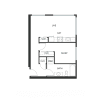 Floor plan: 1x1 - A19 - Iron Flats