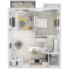 Floor plan: A1-664-3-WD
