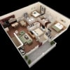Floor plan: 3x2 C1U