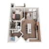 Floor plan: 1B Mid Rise
