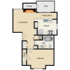 Floor plan: 1 Bed 1 Bath
