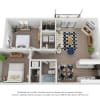 Floor plan: B1 Fully Renovated