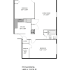 Floor plan: 2 Bedroom, 1 Bath