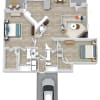 Floor plan: B3 Lower w Garage