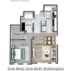 Floor plan: One Bedroom - Chelsea Place
