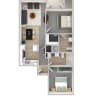 Floor plan: Two Bedroom Two Bathroom