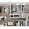 Floor plan: 2 Bed 2 Bath