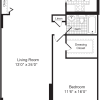 Floor plan: 1 Bedroom M