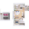 Floor plan: 3 Bed, 2 Bath