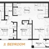 Floor plan: 2 Bedroom, 2 Bath