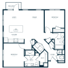 Floor plan: B2 - Two Bedroom