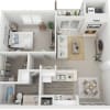 Floor plan: 1x1B