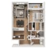 Floor plan: 1x1 - A2