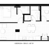 Floor plan: 1 Bed 1 Bath Den F
