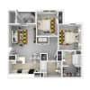 Floor plan: 2 x 2