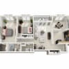 Floor plan: Two Bedroom B1A