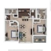 Floor plan: 2x2 - Henry