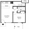 Floor plan: 1 Bedroom