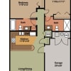 Floor plan: **WAITLIST APPLICATION** GARDEN APARTMENT 2 BED 2 BATH 