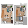 Floor plan: 1 Bed/1 Bath Loft-a89.1