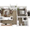 Floor plan: 1B Deluxe