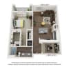Floor plan: One-Bedroom Apartment (A3b)
