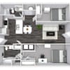 Floor plan: 2x2 Renovated