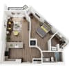 Floor plan: 1BR3