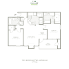 Floor plan: Two Bedroom 1045