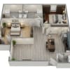 Floor plan: 2 bedroom 2 bathroom
