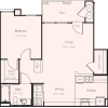 Floor plan: 1BD