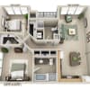 Floor plan: Two Bedroom (B2C)