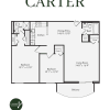 Floor plan: Two Bedroom Two Bath Apartment