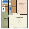 Floor plan: 1x1