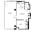 Floor plan: One Bedroom C 14 with Terrace