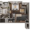 Floor plan: One Bedroom One Bathroom