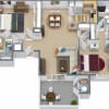 Floor plan: 2 Bed 2 Bath