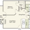 Floor plan: One Bed One Bath