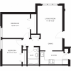 Floor plan: Two Bed One Bath