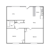 Floor plan: 2 bedroom 1 bath